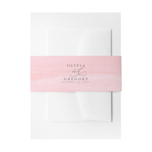 Bandeau De Faire-part Élégant Mariage de lavage couleur rose