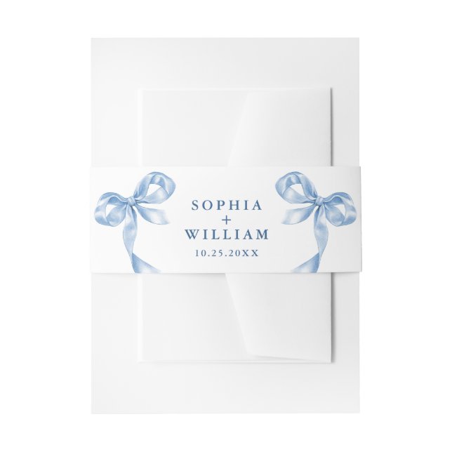 Bandeau De Faire-part Élégant Mariage de mâchoire bleu Dusty (Devant example)
