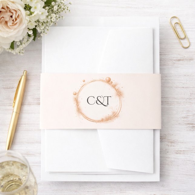 Bandeau De Faire-part Élégant Mariage de pointes d'éclaboussure de scrip (Créateur téléchargé)