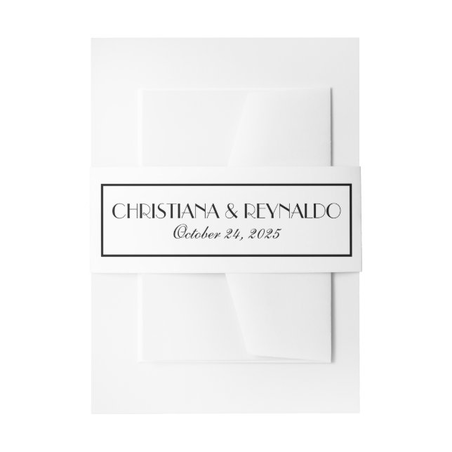 Bandeau De Faire-part Élégant Mariage des années 20 (Devant example)