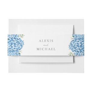 Bandeau De Faire-part Élégant Mariage floral Blue Hydrangea