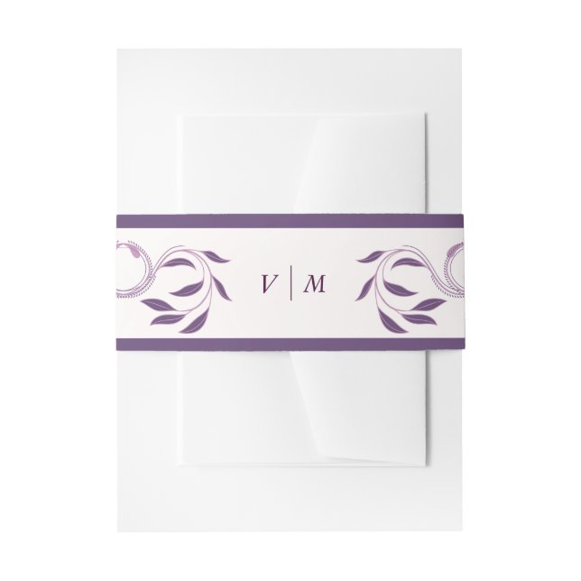 Bandeau De Faire-part Élégant Mariage floral de couleur pâle (Devant example)