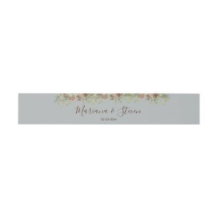 Bandeau De Faire-part Élégant Mariage gris d'hiver
