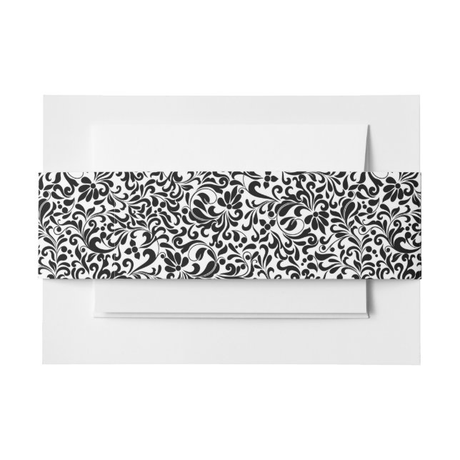 Bandeau De Faire-part Élégant mariage Invitation Bande de ventre (Devant Example)