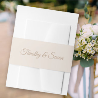 Bandeau De Faire-part Élégant mariage Invitation Bande de ventre