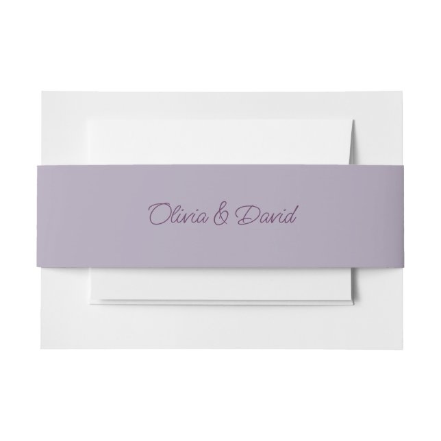 Bandeau De Faire-part Élégant Mariage lilas (Devant Example)