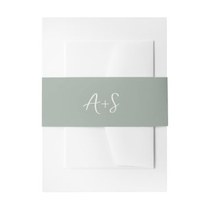 Bandeau De Faire-part Élégant mariage moderne vert sauge
