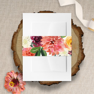 Bandeau De Faire-part Élégant mariage romantique à l'aquarelle avec dahl