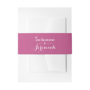 Bandeau De Faire-part Élégant Mariage rose et blanc chic