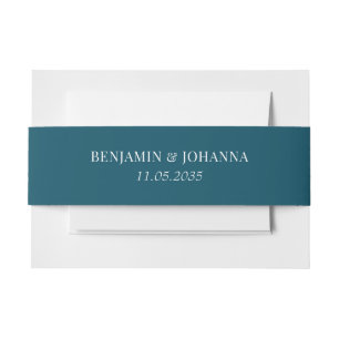 Bandeau De Faire-part Élégant Mariage Turquoise personnalisé