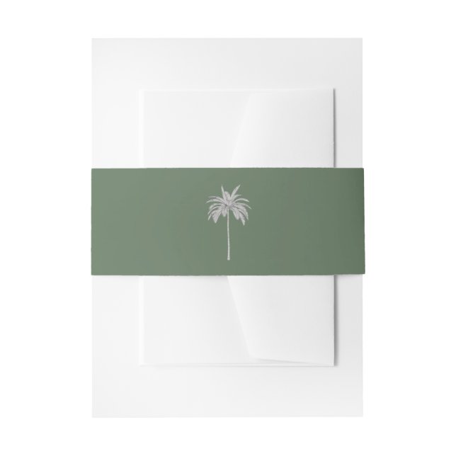 Bandeau De Faire-part Elegant Modern Palm Tree Illustration Wedding (Devant example)