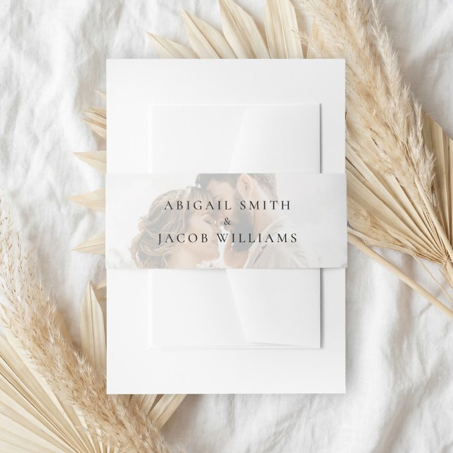 Bandeau De Faire-part Elegant Modern Photo Wedding (Créateur téléchargé)