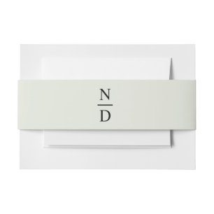 Bandeau De Faire-part Élégant Noir minimaliste Initiales Monogrammes