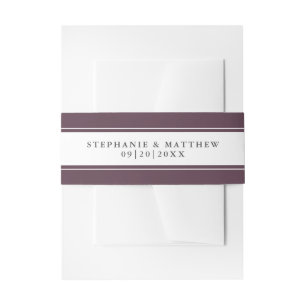 Bandeau De Faire-part Élégant Noms des mariées de chambre Date Chic Mari