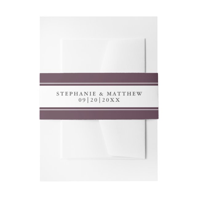 Bandeau De Faire-part Élégant Noms des mariées de chambre Date Chic Mari (Devant example)