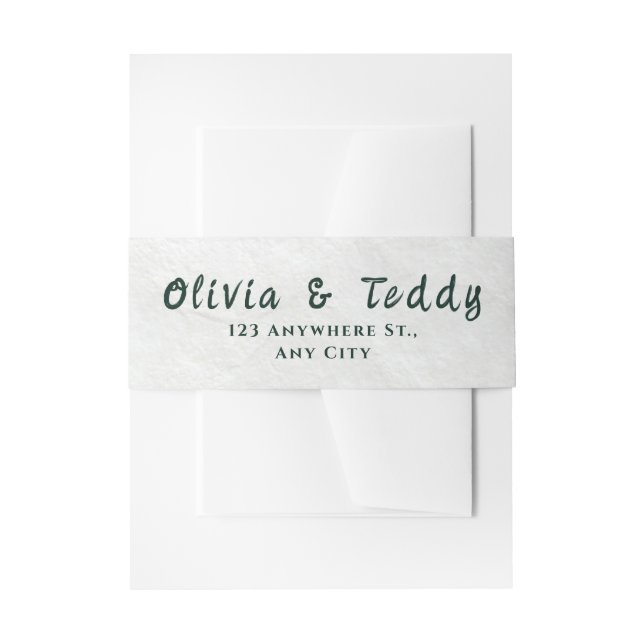 Bandeau De Faire-part Elegant Organic Modern Wedding Invitation (Devant example)