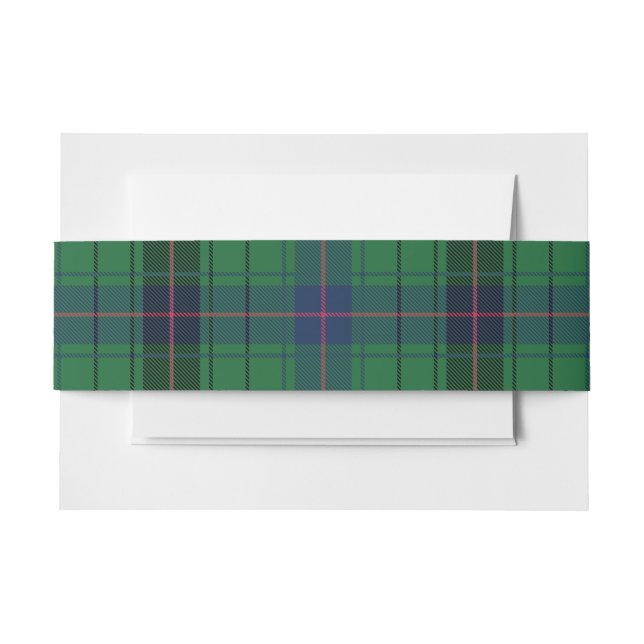 Bandeau De Faire-part Elegant Plaid Davidson Wedding Rustic (Devant Example)