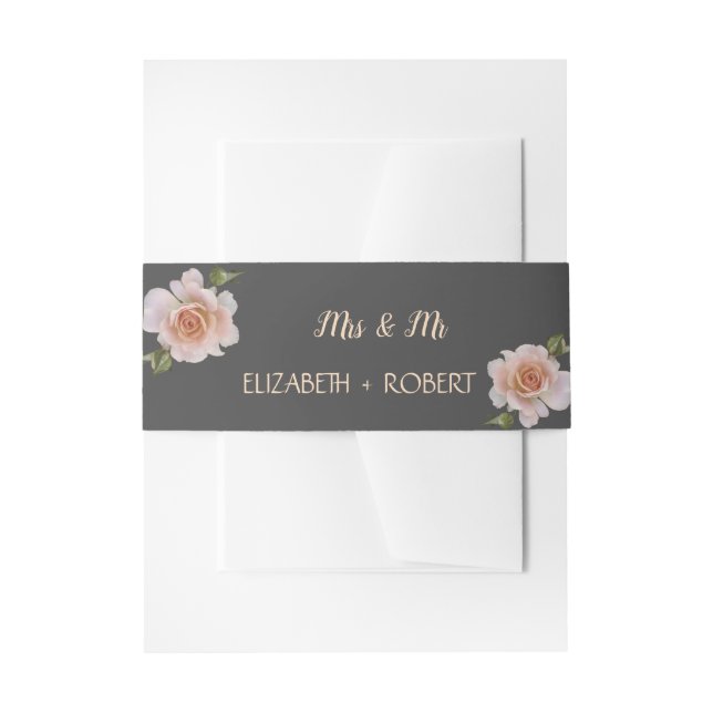 Bandeau De Faire-part Élégant Rose chic (Devant example)