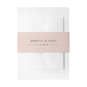 Bandeau De Faire-part Élégant Rose Dusty Mariage de noms personnalisés