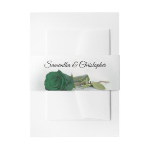 Bandeau De Faire-part Élégant Rose vert émeraude simple Mariage glam