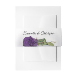Bandeau De Faire-part Élégant Royal violet Rose simple Mariage Glam