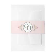 Elegant Sage Green Floral Belly Band