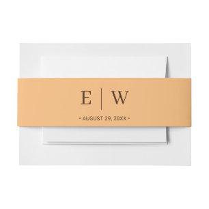 Bandeau De Faire-part Élégant simple Mariage de monogramme
