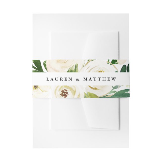 Bandeau De Faire-part Élégant Spring Floral Belly Band (Devant example)