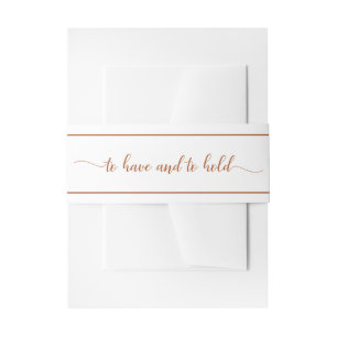 Bandeau De Faire-part Élégant Terra Cotta Avoir et tenir Mariage