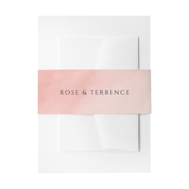 Bandeau De Faire-part Elegant Tropical Sunset Watercolor Wedding (Devant example)