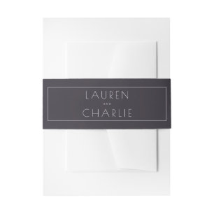 Bandeau De Faire-part Élégant Typographique au Charbon