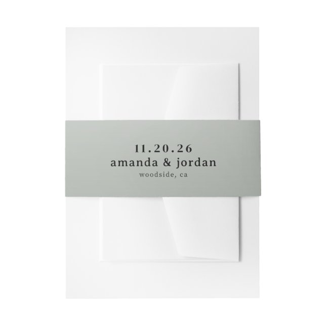 Bandeau De Faire-part Élégant Typographique Gris (Devant example)
