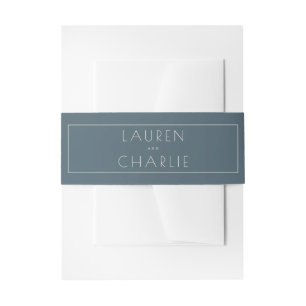 Bandeau De Faire-part Élégant Typographique Navy