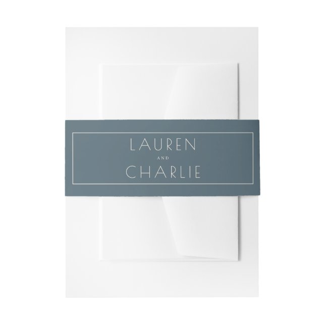 Bandeau De Faire-part Élégant Typographique Navy (Devant example)