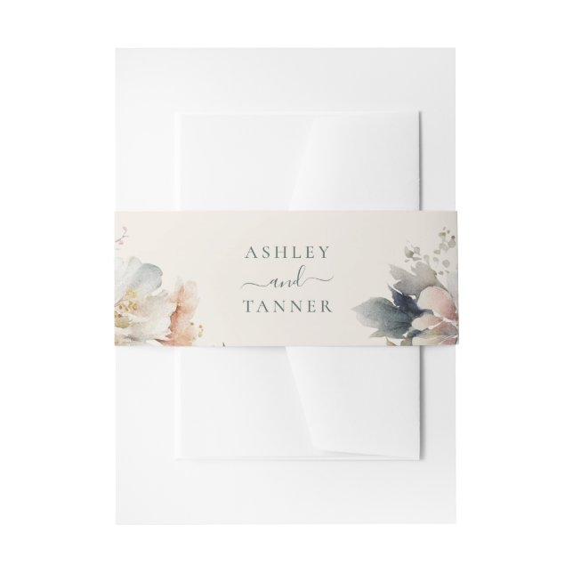 Bandeau De Faire-part Élégant Vintage Mariage botanique (Devant example)