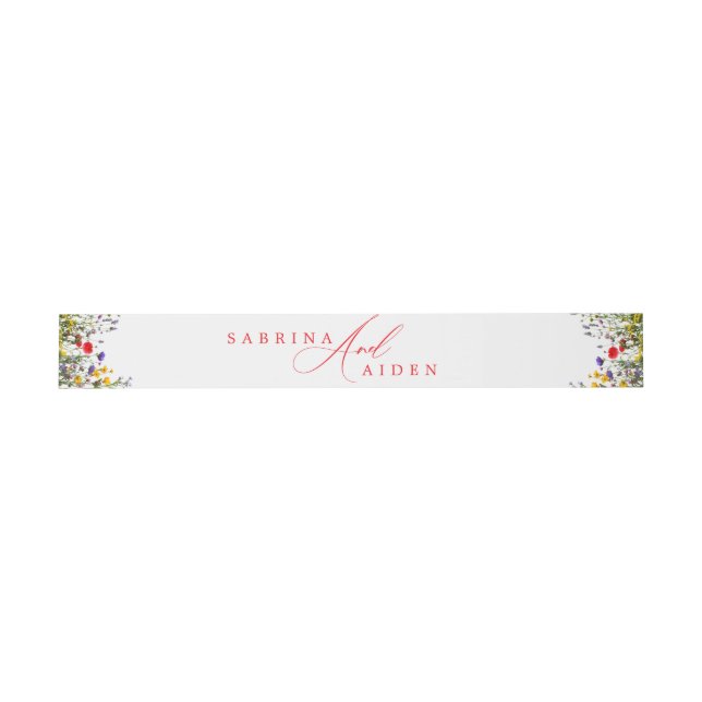 Bandeau De Faire-part Elegant Wild Flower Blooming Garden Wedding  (Plat)