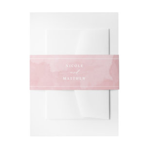 Bandeau De Faire-part Elégante aquarelle Dusty Rose, Mariage