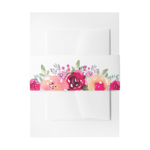 Bandeau De Faire-part Elégante aquarelle rose Fleurs