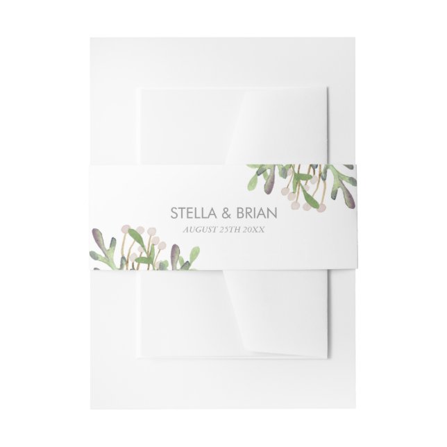 Bandeau De Faire-part Élégante bande d'invitation à l'aquarelle (Devant example)