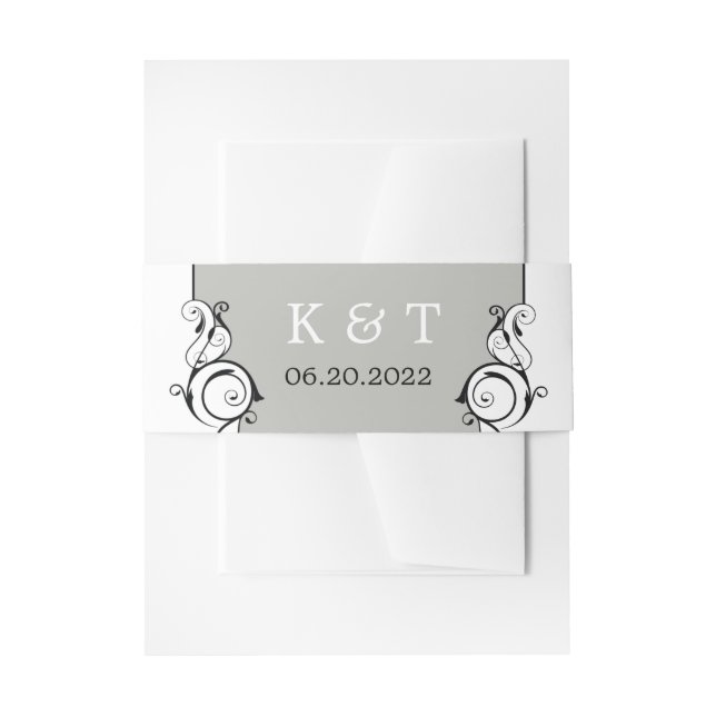 Bandeau De Faire-part Élégante Calligraphie Faire-part de mariage Bande  (Devant example)