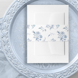 Bandeau De Faire-part Élégante Chinoiserie bleu Dusty