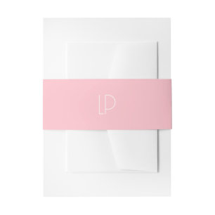 Bandeau De Faire-part Élégante initiale moderne minimaliste sur fond ros