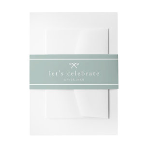 Bandeau De Faire-part Élégante Simple Baby Shower Neutre Vert Sauge
