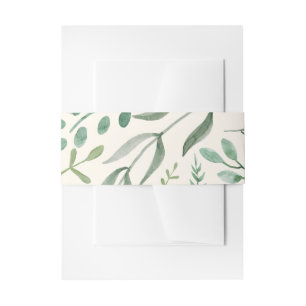 Bandeau De Faire-part Élégante verdure botanique douce coquille