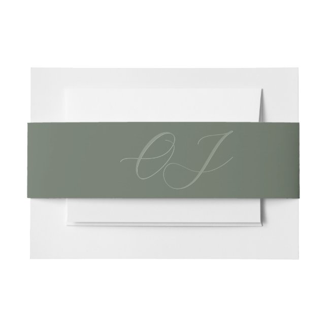 Bandeau De Faire-part Élégantes Initiales Mariage  (Devant Example)