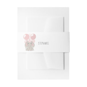 Bandeau De Faire-part Éléphant avec chapeau de fête d'anniversaire