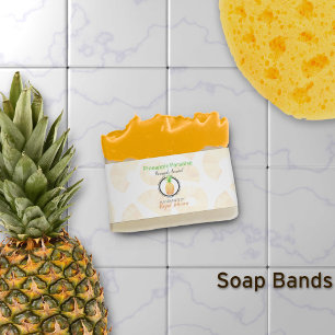 Bandeau De Faire-part Emballage de bande de savon d'ananas