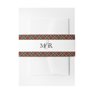 Bandeau De Faire-part Emballage d'invitation à motif tartan Buchanan Old
