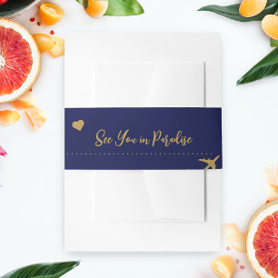 Bandeau De Faire-part Embarquement Pass Faire-part de mariage Belly Band