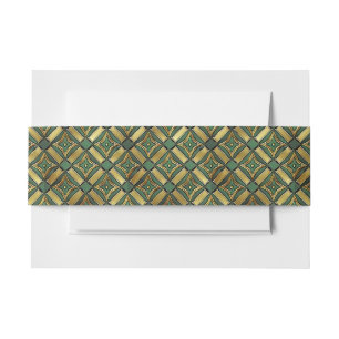 Bandeau De Faire-part Emerald & Gold Art Déco